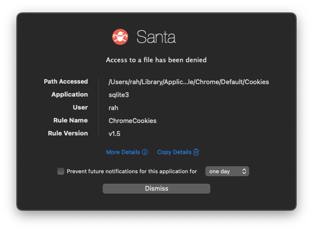 File-access authorization notification dialog